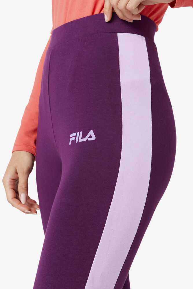 Purple Orange Women's FILA Mercy Leggings | USA-15531