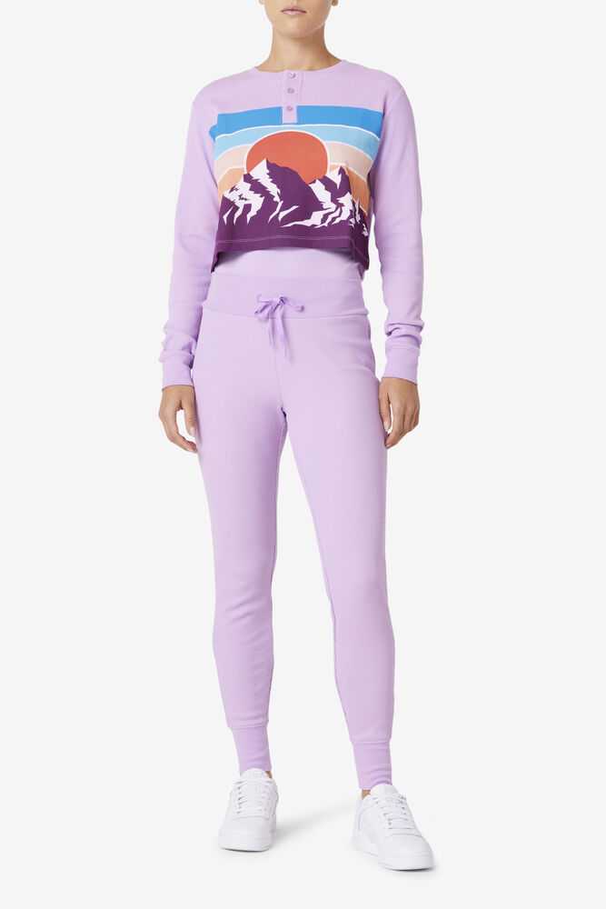 Purple Women's FILA Jordyn Thermal Joggers | USA-15547