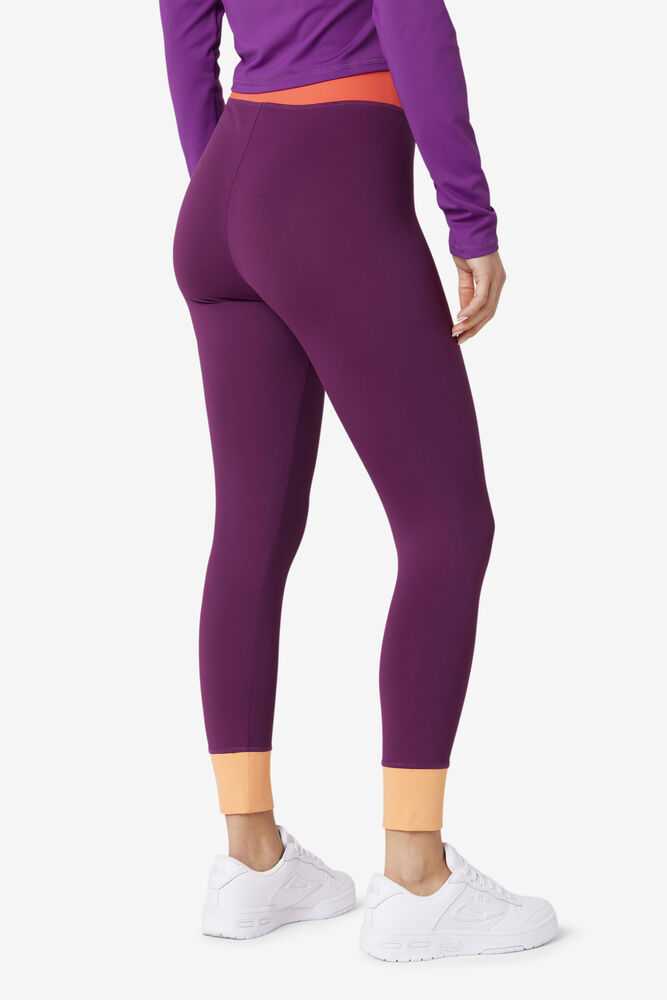 Purple Women's FILA Marnie Leggings | USA-15534