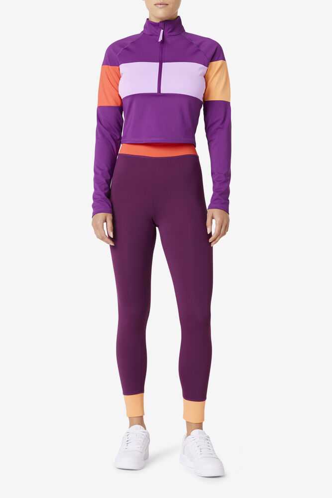 Purple Women's FILA Marnie Leggings | USA-15534