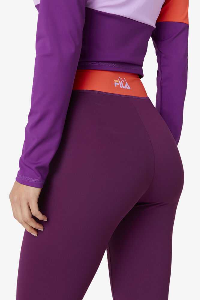 Purple Women's FILA Marnie Leggings | USA-15534