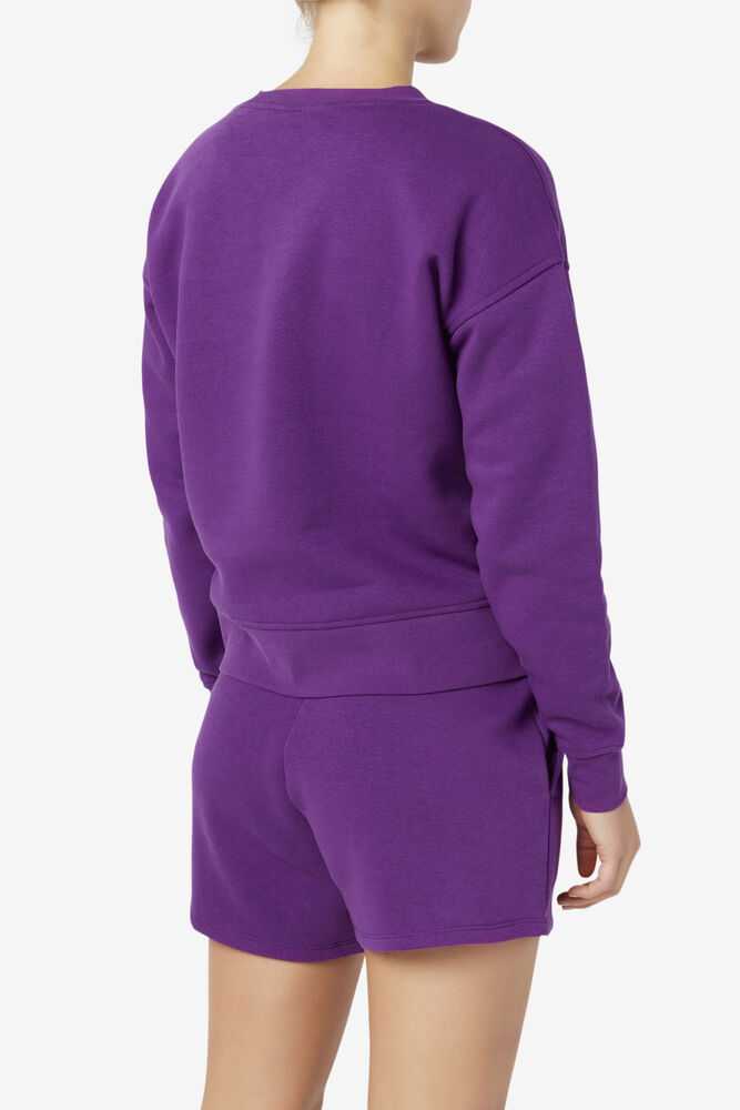 Purple Women's FILA Stina Hoodie | USA-15638