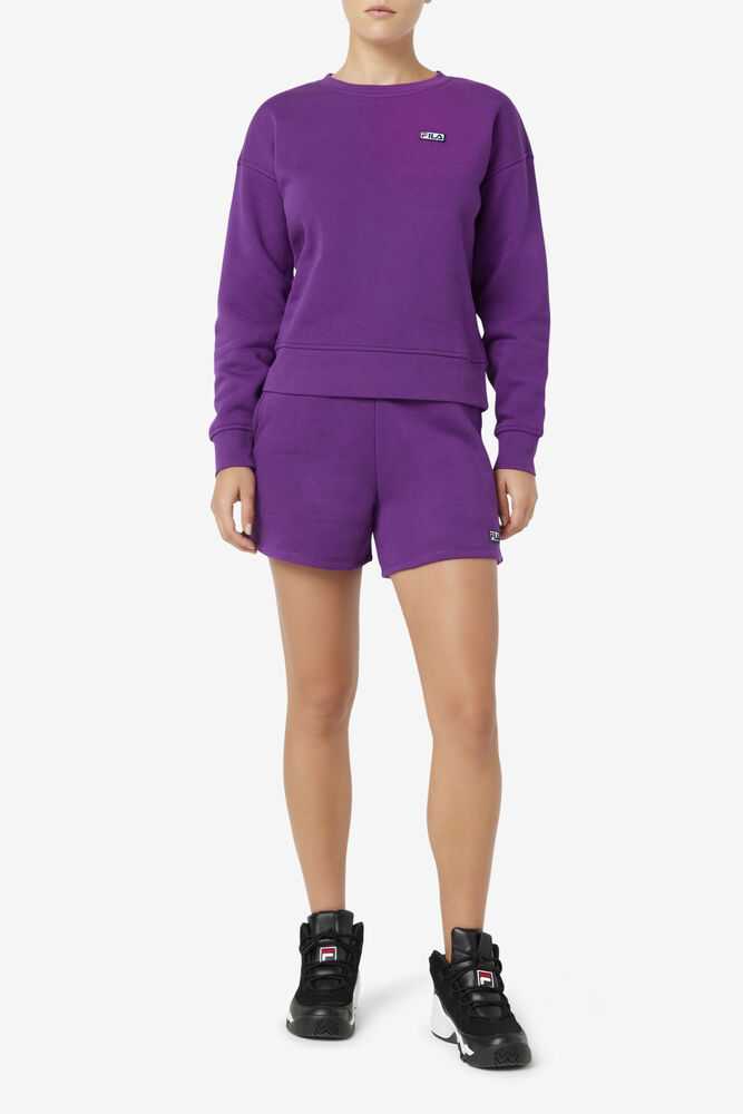 Purple Women's FILA Stina Hoodie | USA-15638