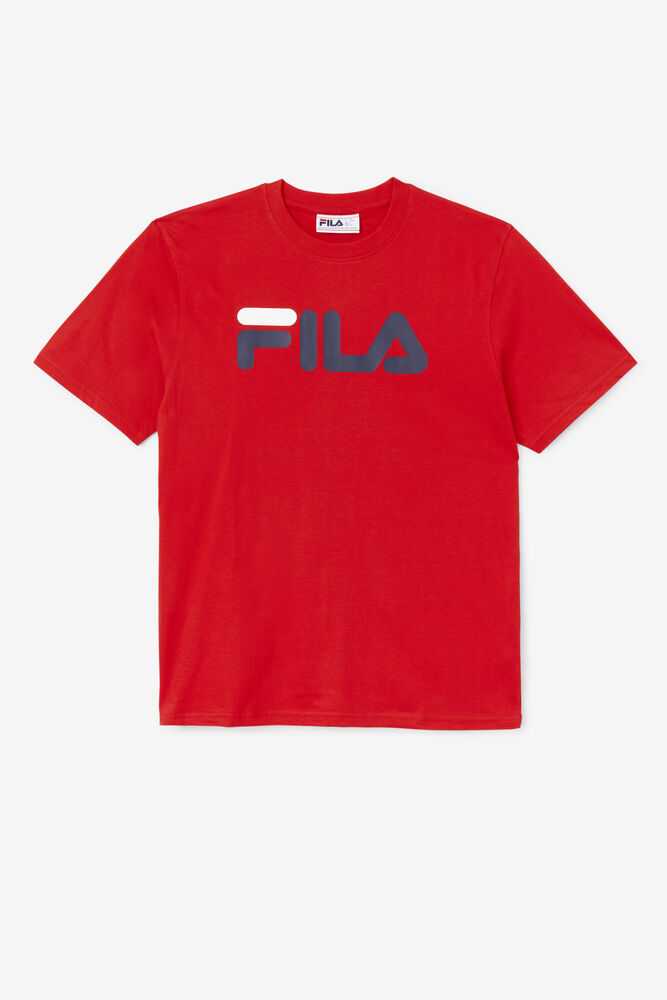 Red Men\'s FILA Eagle T-shirts | USA-829561