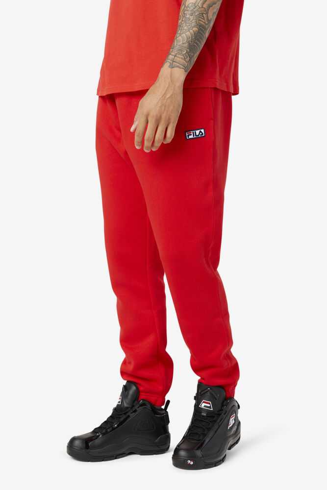 Red Men's FILA Garin Fleece Sweatpants | USA-690315