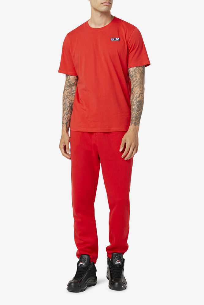 Red Men's FILA Garin Fleece Sweatpants | USA-690315