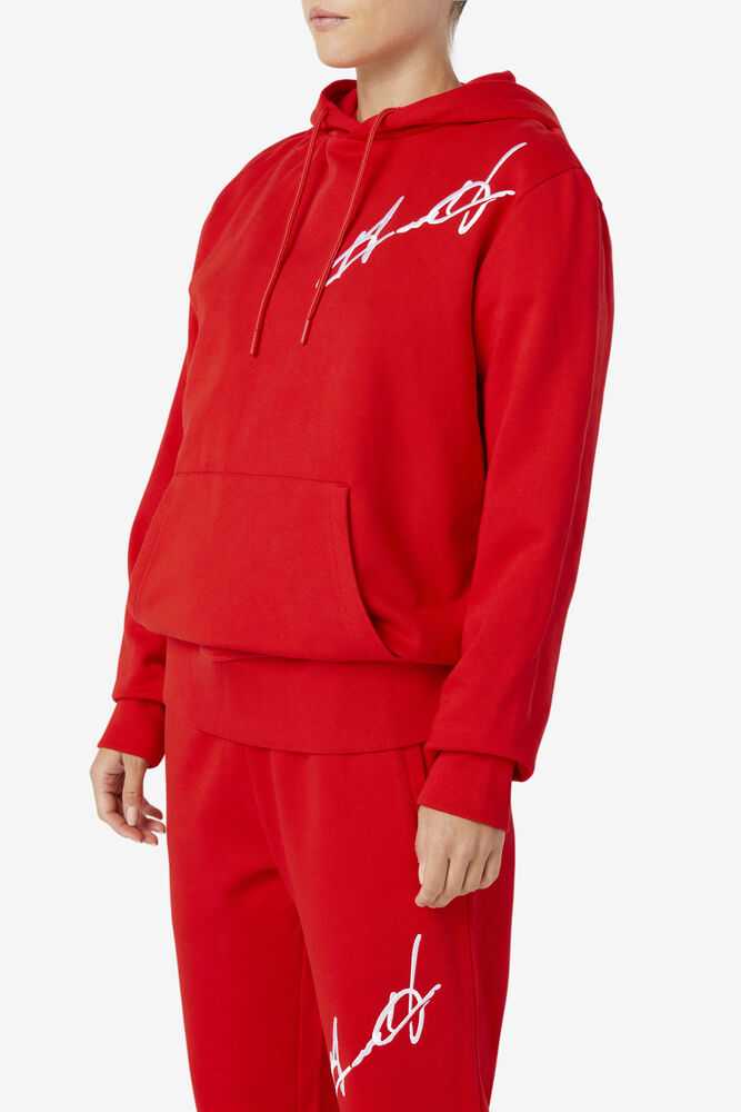 Red Men's FILA Grant Hill Lazarus Hoodie | USA-712845