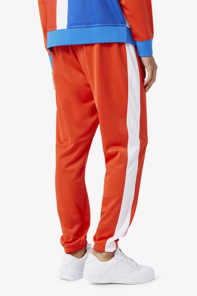 Red White Men's FILA Dominican Republic Track Pants | USA-287069