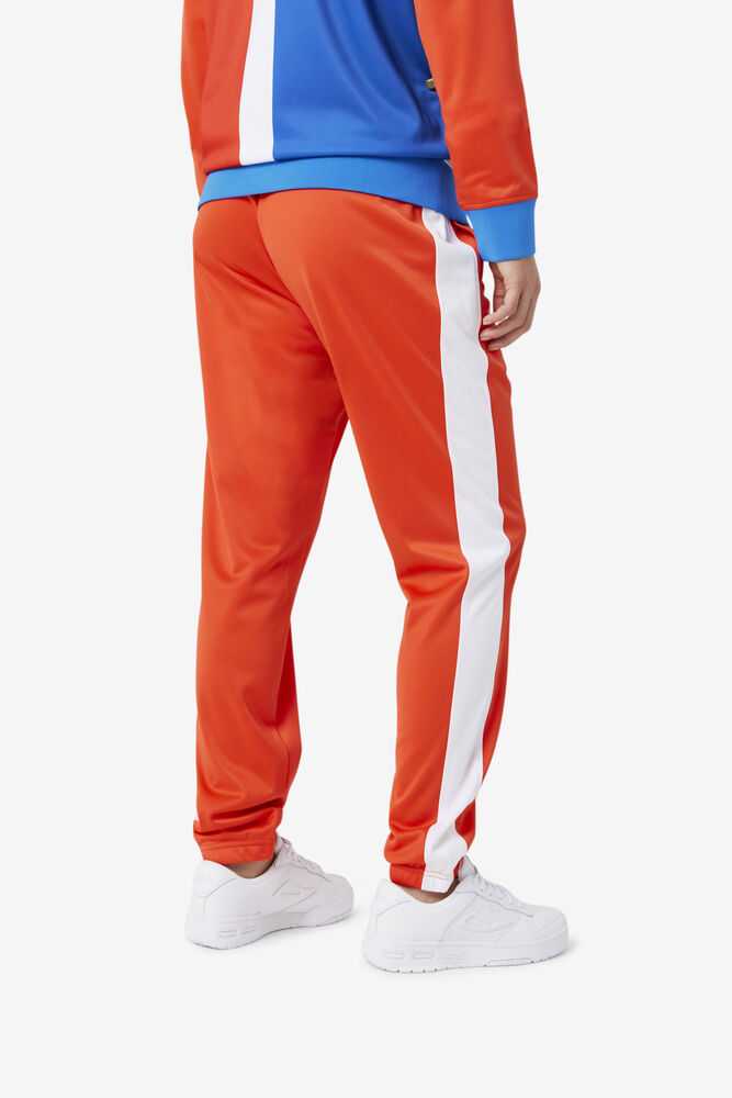 Red White Men's FILA Dominican Republic Track Pants | USA-287069