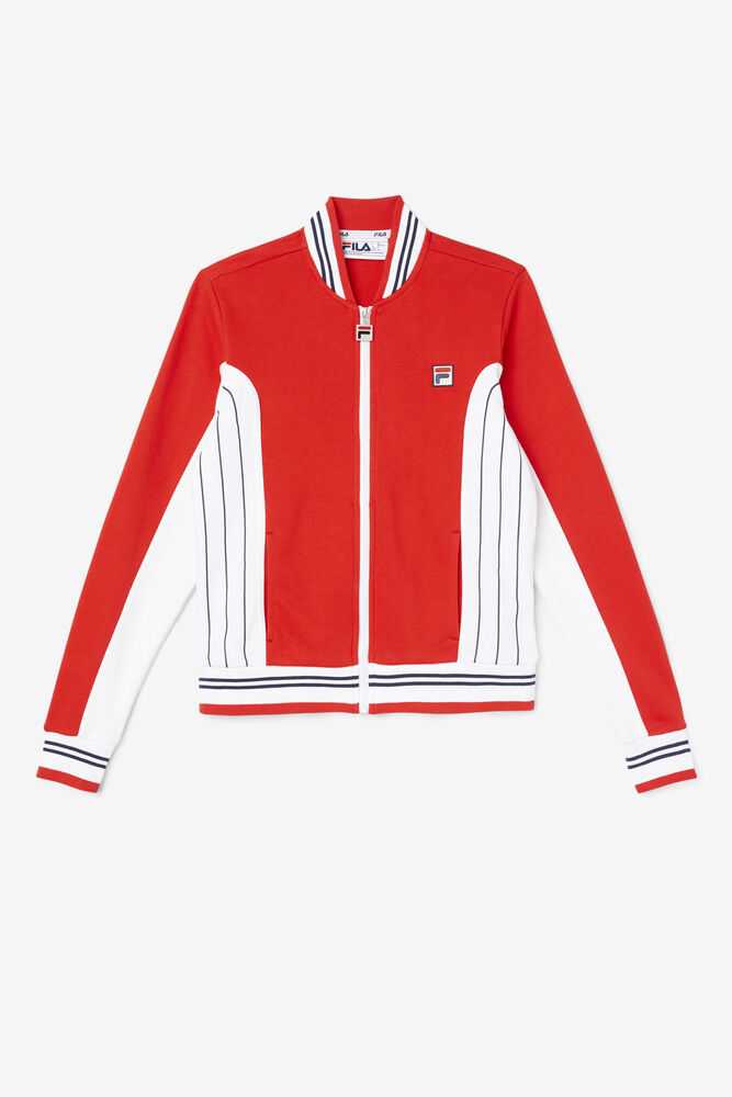 Red White Navy Women\'s FILA Settanta Ii Track Jackets | USA-15514