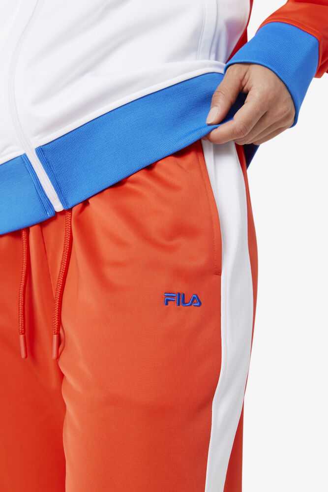 Red White Women's FILA Dominican Republic Track Pants | USA-15494