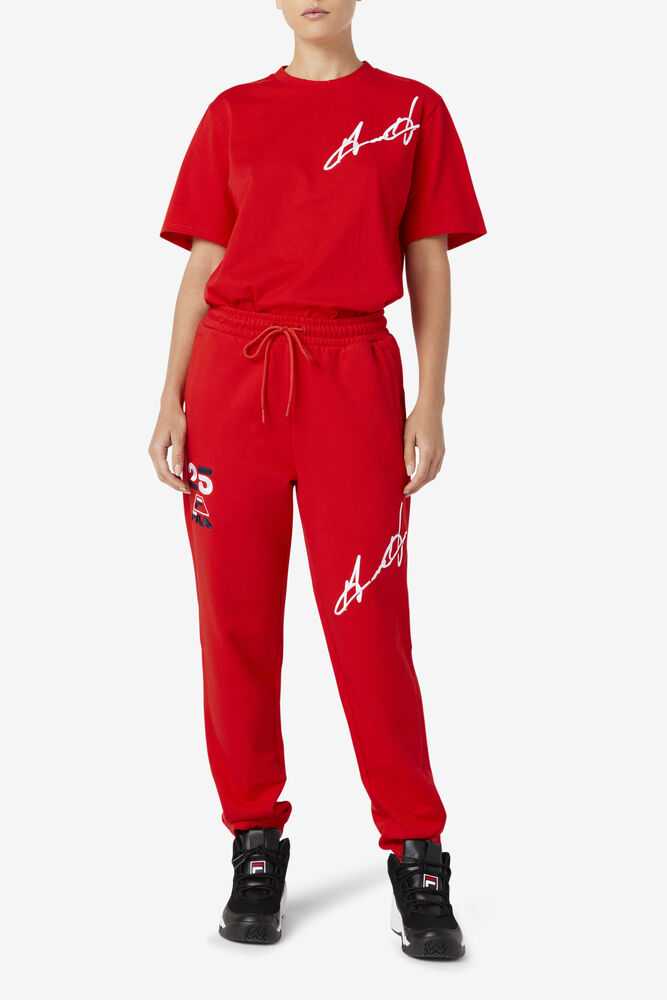 Red Women's FILA Grant Hill Orson Joggers | USA-15542