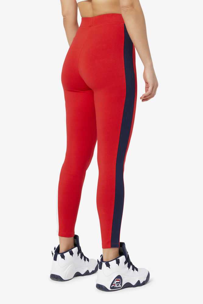 Red Women's FILA Mercy Leggings | USA-15530