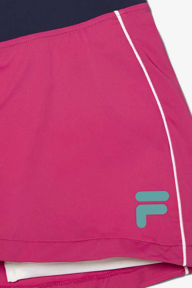 Rose Blue White Women's FILA Bevans Tennis Skirts | USA-15221