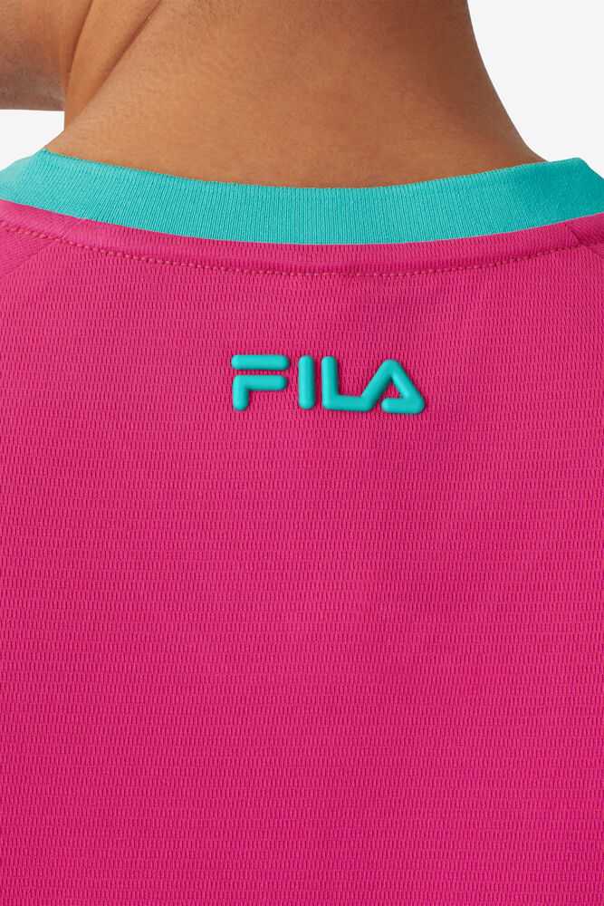 Rose Men's FILA Bevans Tennis Shirts | USA-16070