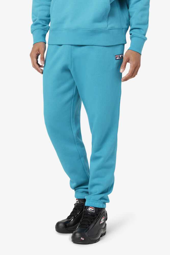 Turquoise Men's FILA Garin Fleece Sweatpants | USA-067895