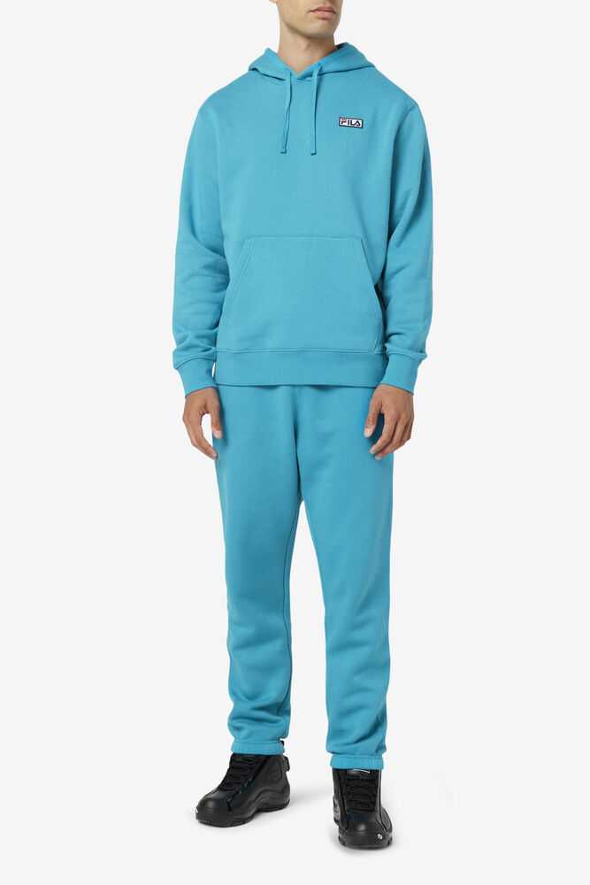 Turquoise Men's FILA Garin Fleece Sweatpants | USA-067895