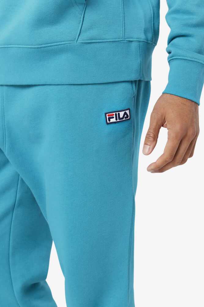 Turquoise Men's FILA Garin Fleece Sweatpants | USA-067895