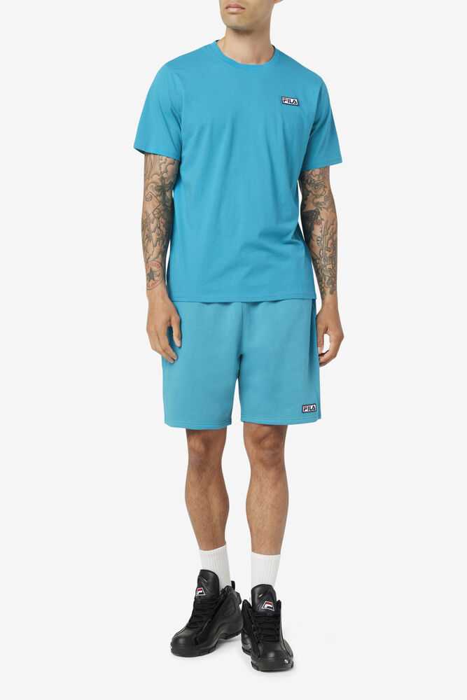 Turquoise Men's FILA Skylar T-shirts | USA-927301