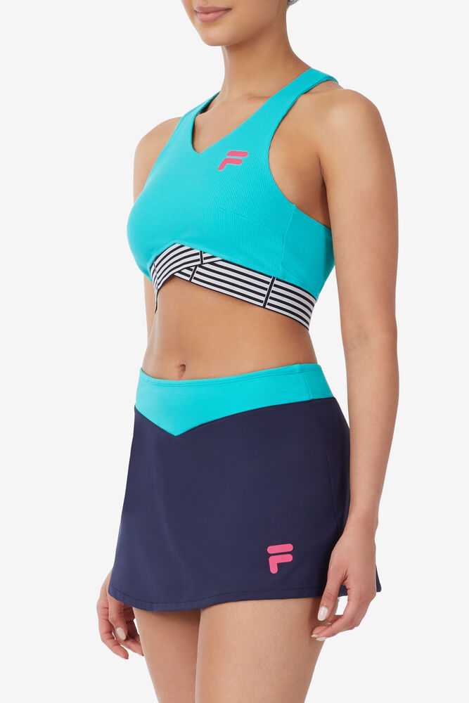 Turquoise Women's FILA Baseline Tennis Tank Top | USA-15295