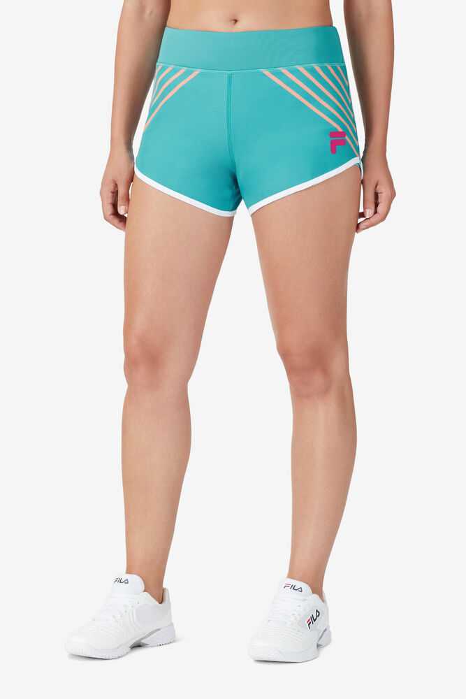 Turquoise Women's FILA Bevans Tennis Shorts | USA-15173