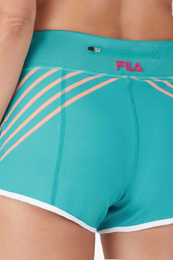 Turquoise Women's FILA Bevans Tennis Shorts | USA-15173