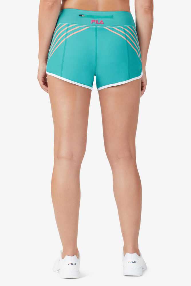 Turquoise Women's FILA Bevans Tennis Shorts | USA-15173