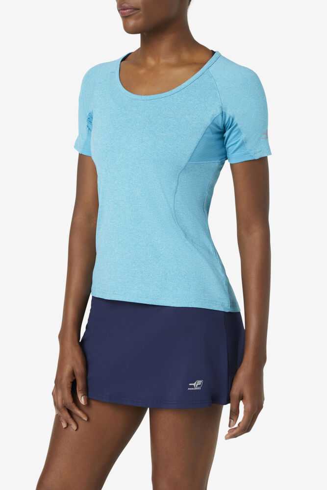 Turquoise Women's FILA Pickleball T-shirts | USA-15312