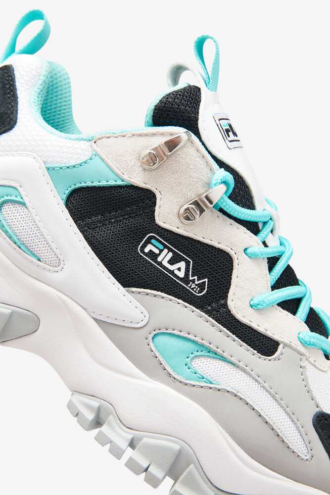 White Black Blue Turquoise Women's FILA Ray Tracer Tr 2 Trainers | USA-15870