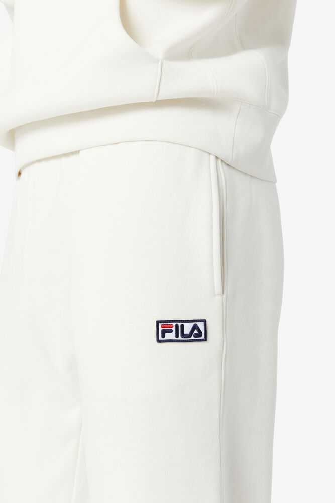 White Black Men's FILA Garin Fleece Sweatpants | USA-219650