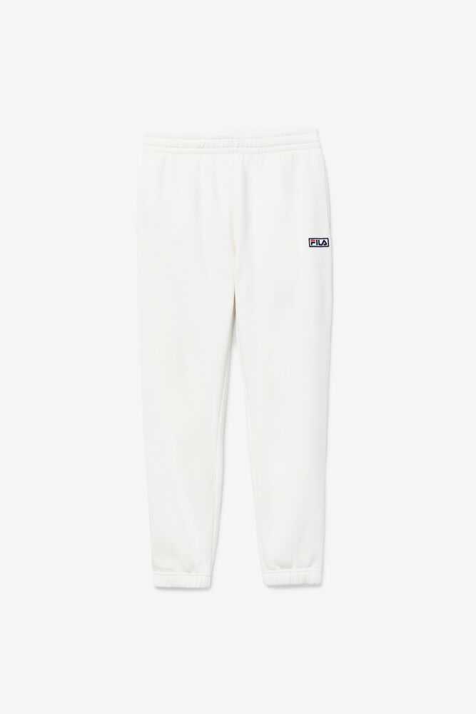 White Black Men\'s FILA Garin Fleece Sweatpants | USA-219650