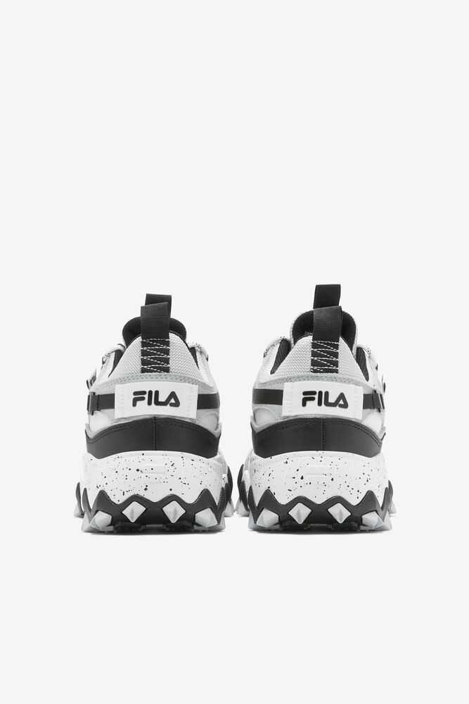 White Grey Black Men's FILA Excursion Sneakers | USA-548673