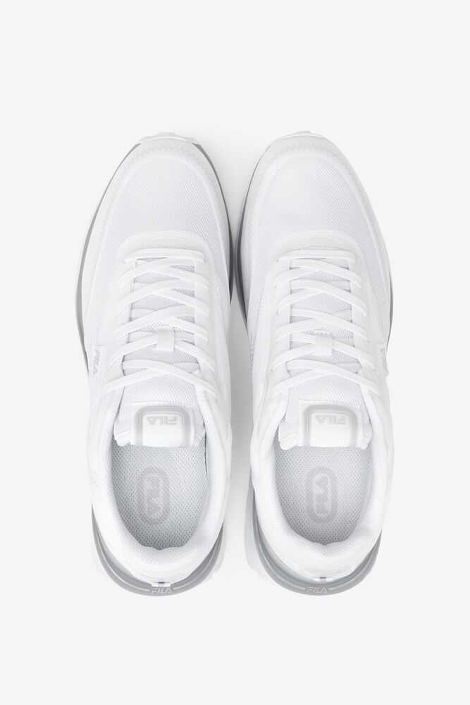 White Grey White Men's FILA Renno Sneakers | USA-156872