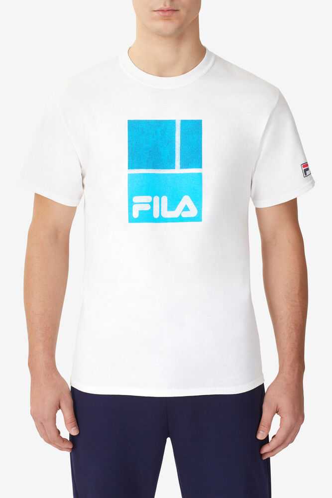 White Men's FILA Aussie Tennis Shirts | USA-16048