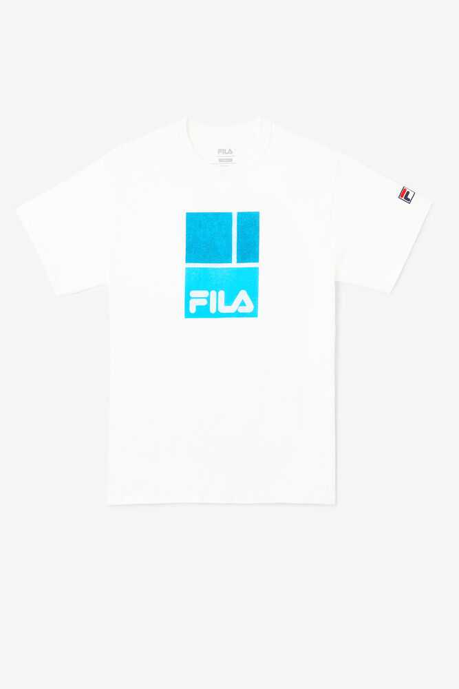 White Men\'s FILA Aussie Tennis Shirts | USA-16048