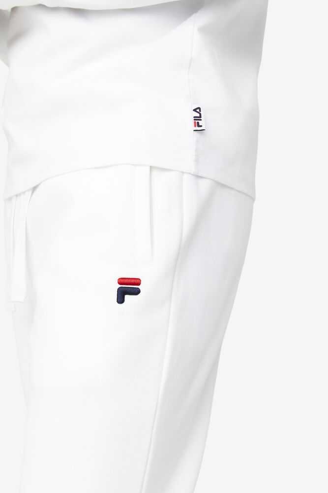 White Men's FILA Chardon Fleece Joggers | USA-607159