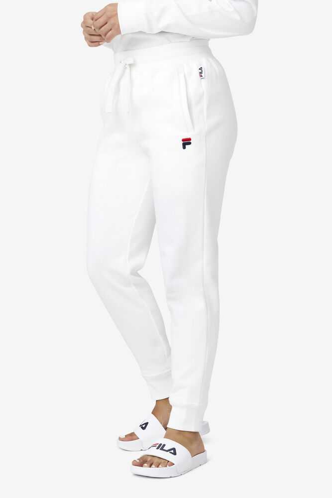 White Men's FILA Chardon Fleece Joggers | USA-607159