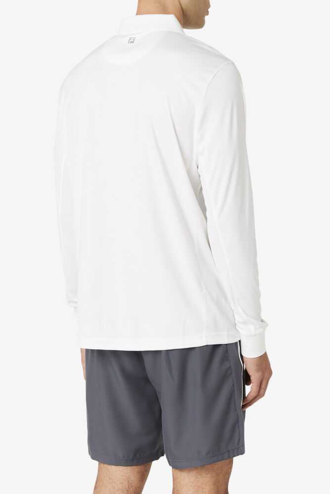 White Men's FILA Crestable Tennis Shirts | USA-16031