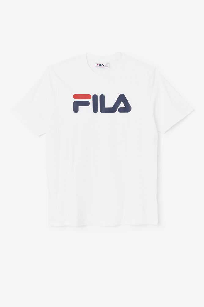 White Men\'s FILA Eagle T-shirts | USA-390456