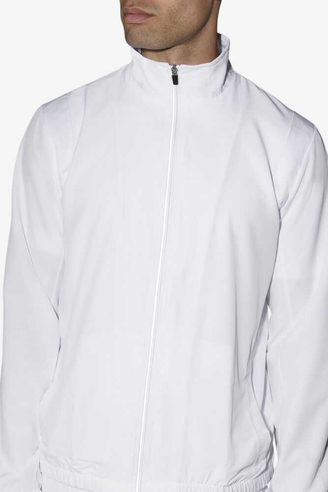 White Men's FILA Essentials Tennis Jackets | USA-15955