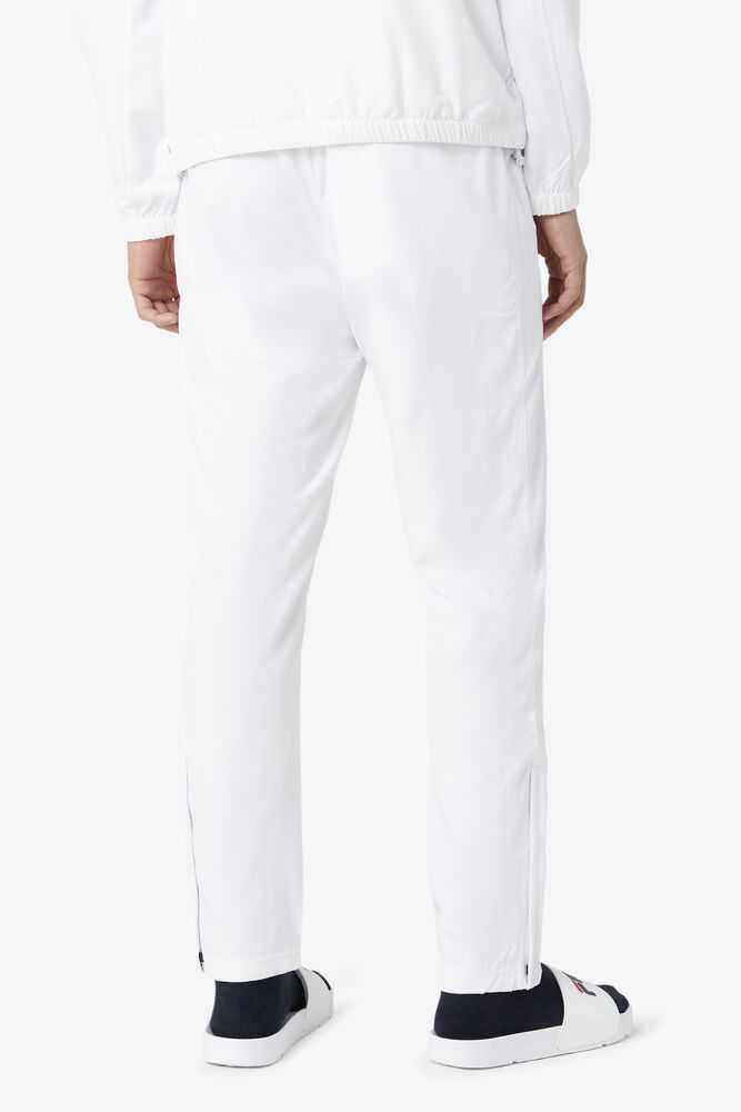 White Men's FILA Essentials Tennis Pants | USA-15996