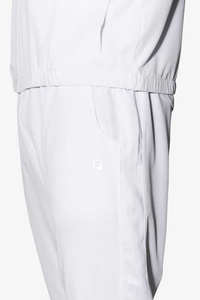 White Men's FILA Essentials Tennis Pants | USA-15996