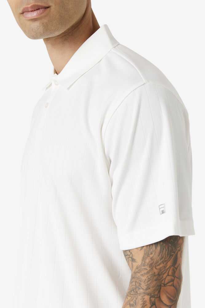 White Men's FILA Essentials Tennis Polo | USA-16018