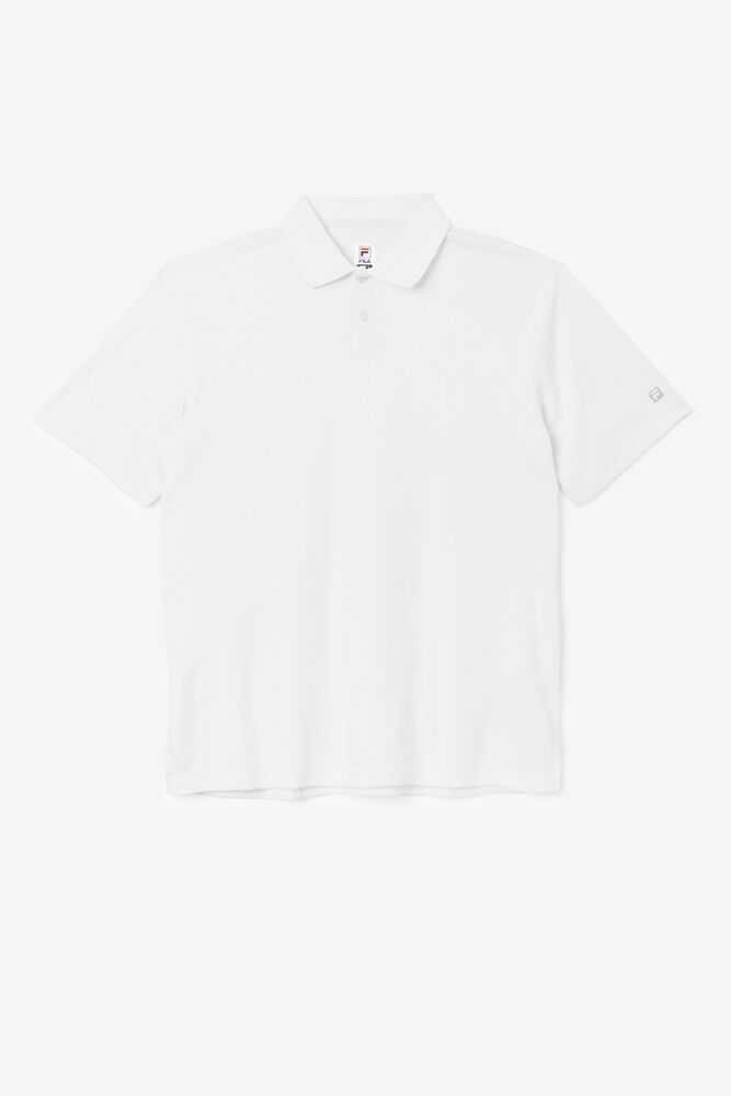 White Men\'s FILA Essentials Tennis Polo | USA-16018