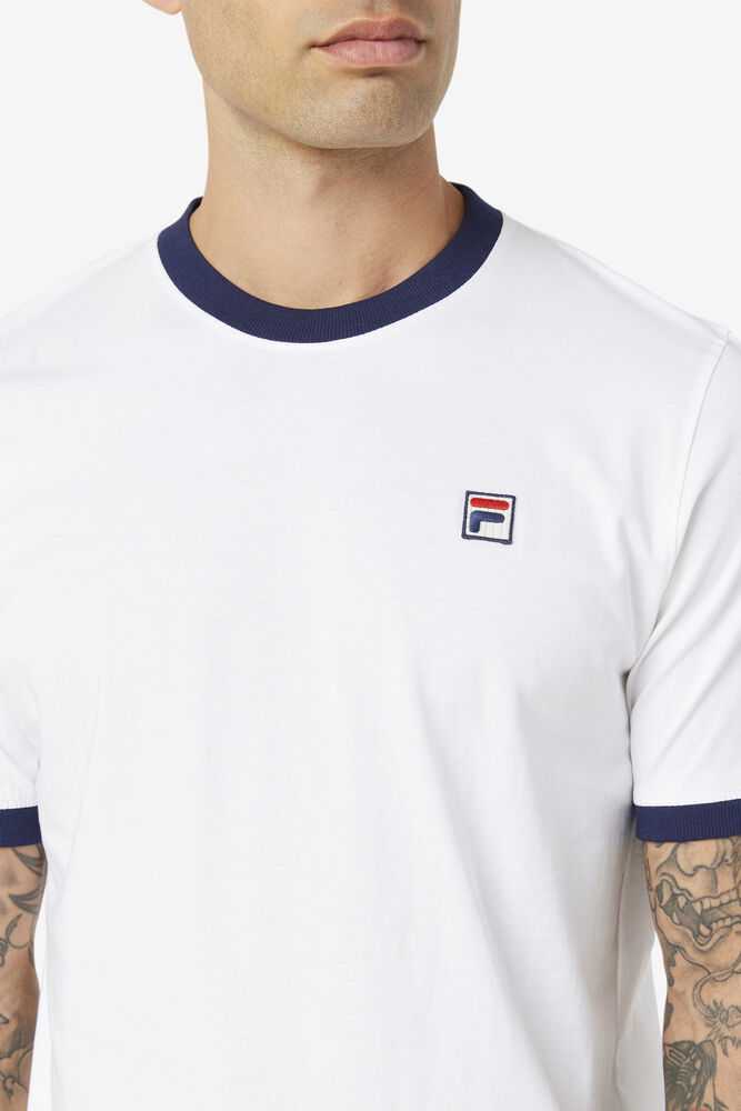 White Men's FILA Marconi Ringer T-shirts | USA-269043