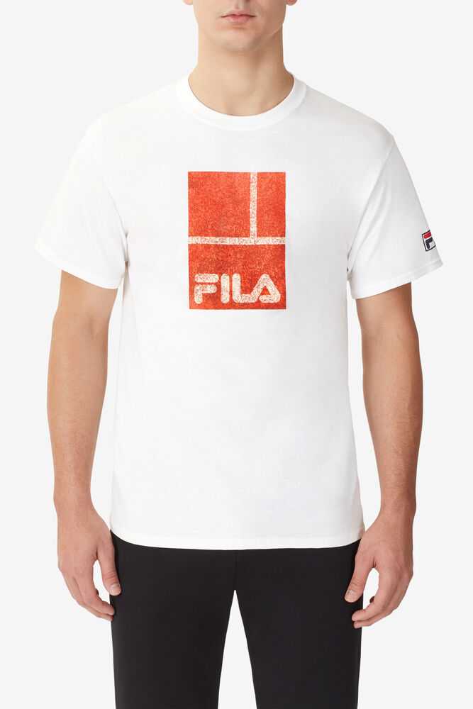 White Men's FILA Paris Tennis Polo | USA-16039