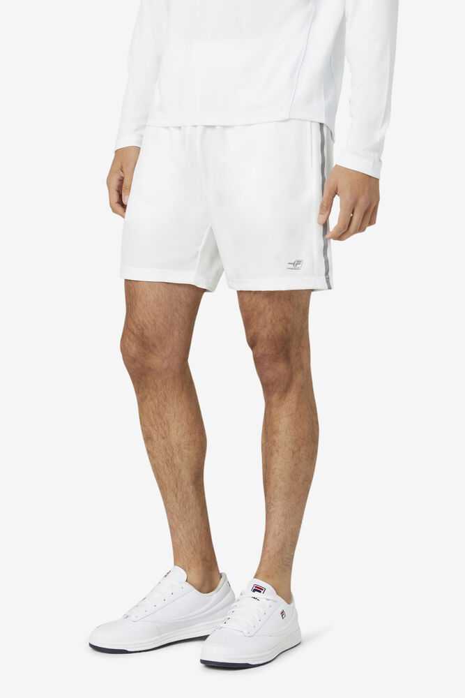 White Men's FILA Pickleball Shorts | USA-16102