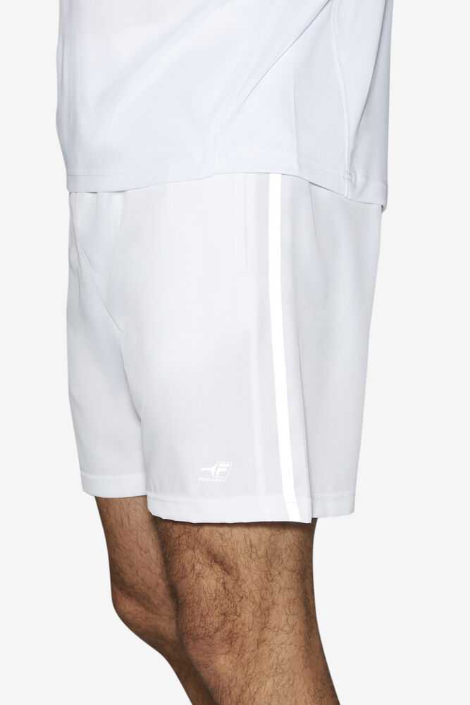 White Men's FILA Pickleball Shorts | USA-16102