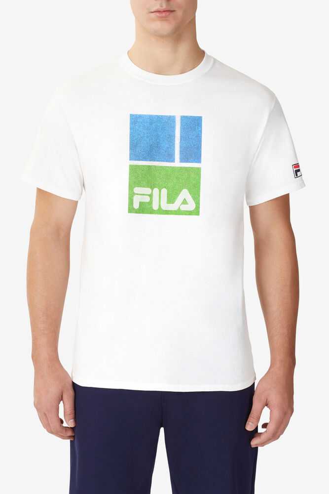 White Men's FILA Queens Tennis Polo | USA-16033