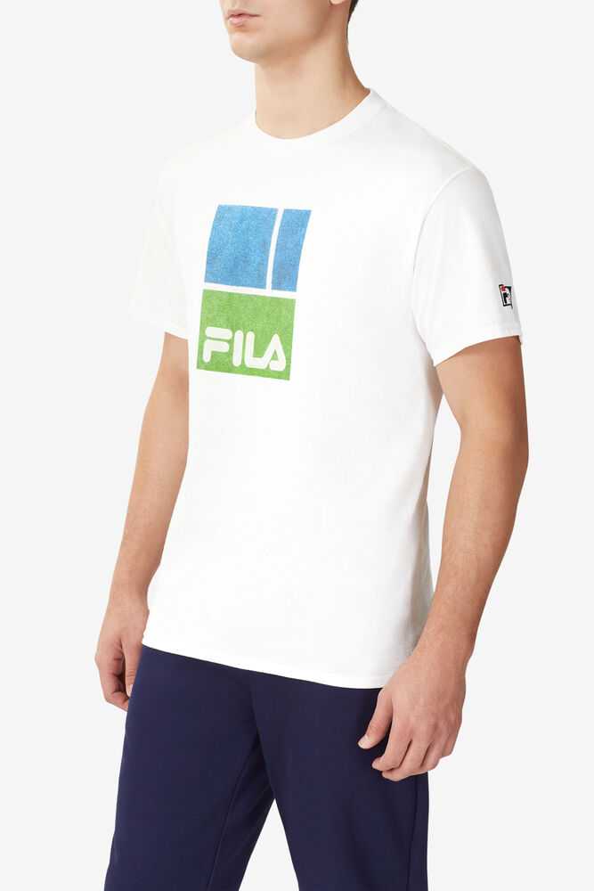 White Men's FILA Queens Tennis Polo | USA-16033